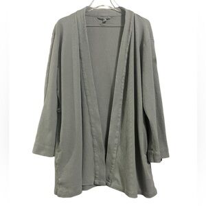 SKIMS Sage Green Brushed Micro Waffle Knit Robe